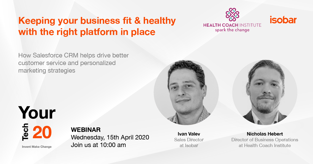 Pozvánka na webinář Keeping your business fit and healthy with the right platform in place
